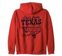 Ella es de Texas I Can Tell Retro Vintage Girl Sudadera con Capucha