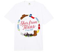 Ella es de Texas I Can Tell Texas Pride Fun Design Comfort Colors Adult Heavyweight T-Shirt