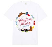 Ella es de Texas I Can Tell Texas Pride Fun Design Comfort Colors Adult Heavyweight T-Shirt