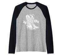 Ella es de Texas, Puedo Decir Orgullo de Texas para Las Mujeres Vaquera Camiseta Manga Raglan