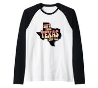 Ella es de Texas, Puedo Decir Orgullo de Texas para Las Mujeres Vaquera Camiseta Manga Raglan