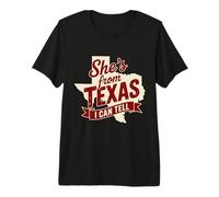 Ella es de Texas, Puedo Decir Orgullo de Texas para Las Mujeres Vaquera Camiseta Premium