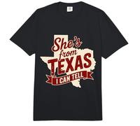 Ella es de Texas, Puedo Decir Orgullo de Texas para Las Mujeres Vaquera Comfort Colors Adult Heavyweight T-Shirt