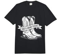 Ella es de Texas, Puedo Decir Orgullo de Texas para Las Mujeres Vaquera Comfort Colors Adult Heavyweight T-Shirt