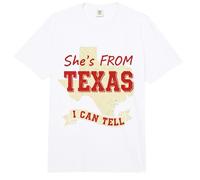 Ella es de Texas, Puedo Decir Orgullo de Texas para Las Mujeres Vaquera Comfort Colors Adult Heavyweight T-Shirt