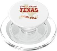 Ella es de Texas, Puedo Decir Orgullo de Texas para Las Mujeres Vaquera PopSockets PopGrip para MagSafe