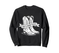 Ella es de Texas, Puedo Decir Orgullo de Texas para Las Mujeres Vaquera Sudadera