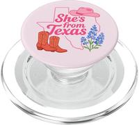 Ella es de Texas, Wildflower Bluebonnet Texas Love, Botas PopSockets PopGrip para MagSafe