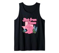 Ella es de Texas, Wildflower Bluebonnet Texas Love Camiseta sin Mangas