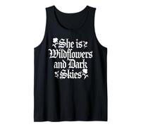 Ella Es Flores Silvestres Y Cielos Oscuros - Mujer Nature Garden Camiseta sin Mangas