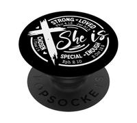 Ella es Fuerte Amada elegida lo Suficientemente Especial PopSockets PopGrip Adhesivo