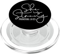 Ella es Fuerte - Cita de Empoderamiento Femenino PopSockets PopGrip para MagSafe