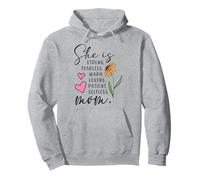 Ella Es Fuerte Sin Miedo Cálido Amoroso Paciente Desinteresado Mamá Sudadera con Capucha