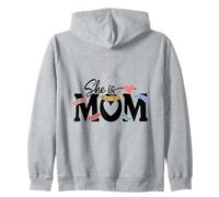 Ella Es Mamá Amada Hermosa Digna Fuerte Valiente Sudadera con Capucha