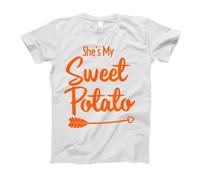 Ella Es Mi Batata, Sí, Yo Soy Ñame. Camisetas Básicas Casual tee Cuello Redondo T-Shirt para Entrenamiento Correr Gimnasio 3XL