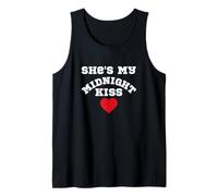 Ella es mi Beso de Medianoche Feliz Año Nuevo Parejas a Juego Camiseta sin Mangas