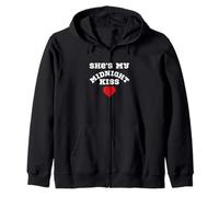 Ella es mi Beso de Medianoche Feliz Año Nuevo Parejas a Juego Sudadera con Capucha