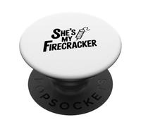 Ella es mi Novia petardo para el Día de la Independencia PopSockets PopGrip Adhesivo