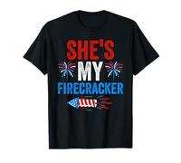 Ella es mi petardo él y ella 4 de julio Parejas Camiseta