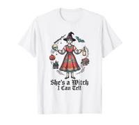 Ella es una Bruja Que Puedo Decir Divertida Maestra de Halloween Camiseta