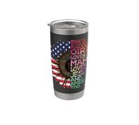 Ella es una buena chica ama a su mamá Jesús y América demasiado Hippie Vaso térmico de acero inoxidable de doble pared
