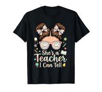 Ella es una Maestra Que Puedo Decir Divertida educadora desordenada Camiseta