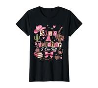Ella es una Maestra Que Puedo decirle a los Maestros de Campo Vaquera Occidental Camiseta gráfica económica, Mujer, Negro, XL