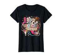 Ella es una Maestra Que Puedo decirle a los Maestros de Campo Vaquera Occidental Camiseta gráfica económica, Mujer, Negro, S