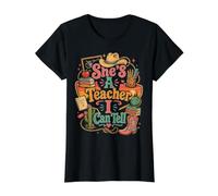 Ella es una Maestra Que Puedo decirle a los Maestros de Campo Vaquera Occidental Camiseta gráfica económica, Mujer, Negro, XL