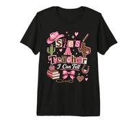 Ella es una Maestra Que Puedo decirle a los Maestros de Campo Vaquera Occidental Camiseta Premium