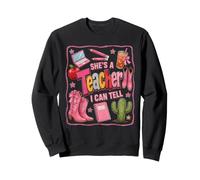 Ella es una Maestra Que Puedo decirle Agradecimiento a la Maestra Retro Sudadera