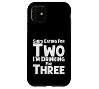 Ella está Comiendo por Dos Estoy Bebiendo para Tres, Nuevo bebé revelar Carcasa para iPhone 11