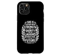 Ella Está Vestida Con Fuerza Y Dignidad Carcasa para iPhone 11 Pro