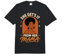 Ella lo obtiene de su mamá Madre Hija Afro Cita Comfort Colors Adult Heavyweight T-Shirt