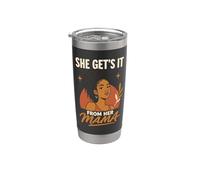 Ella lo obtiene de su mamá madre hija familia cita Vaso térmico de acero inoxidable de doble pared