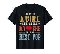 Ella me Llama el Mejor Pop Divertido del Día del Padre, Abuelo Camiseta
