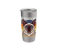 Ella me recogió en voz alta gato todos en un radio de cinco bloques Vaso térmico de acero inoxidable de doble pared