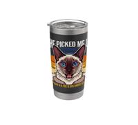 Ella me recogió en voz alta gato todos en un radio de cinco bloques Vaso térmico de acero inoxidable de doble pared