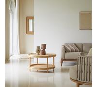 Ella - Mesa baja de ratán H 45 x B 80 x T 80 cm