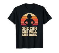 Ella Puede Ella lo hará Ella Hace Fuerte empoderamiento de la Mujer Camiseta
