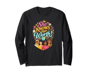 Ella Sabe Que Vale el Día Internacional de la Mujer Manga Larga