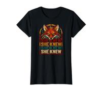 Ella sabía Fox Church Responsabilidad Sobreviviente Concientización Verdad Camiseta gráfica económica, Mujer, Negro, L