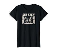 Ella sabía Fox Church Responsabilidad Sobreviviente Concientización Verdad Camiseta gráfica económica, Mujer, Negro, L
