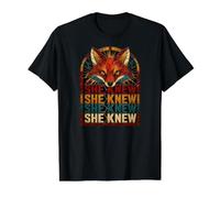 Ella sabía Fox Church Responsabilidad Sobreviviente Concientización Verdad Camiseta gráfica económica, Hombre, Negro, L