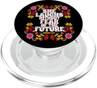 Ella se ríe sin Miedo a los proverbios del Futuro PopSockets PopGrip para MagSafe