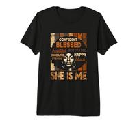 Ella Soy yo, Fuerte, educada, Historia Negra, Segura de sí Misma, bendecida Camiseta Premium