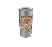 Ella soy yo, fuerte, educada, historia negra, segura de sí misma, bendecida Vaso térmico de acero inoxidable de doble pared
