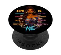 Ella Soy yo, Hermosa, bendita, afromelanina, Historia Negra, Mujeres PopSockets PopGrip Adhesivo