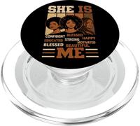 Ella Soy yo, Hermosa, bendita, afromelanina, Historia Negra, Mujeres PopSockets PopGrip para MagSafe