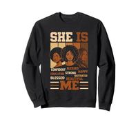 Ella Soy yo, Hermosa, bendita, afromelanina, Historia Negra, Mujeres Sudadera